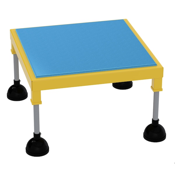 Vestil Portable Adj. Stand, 24x24, High Ergo Deck, 11.5 Overall Height, Steel, Yellow PAHT-H-2424 - main